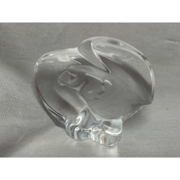 Steuben Signed Crystal Eagle Hand Cooler / Paperweight 2.5x2.25” – Atkins 1984 - Picture 1 of 5